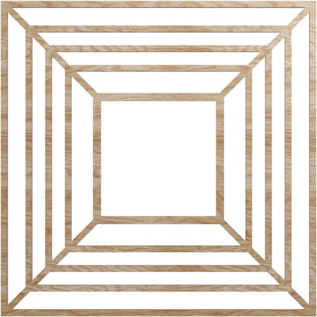 Ekena Millwork Raven Wood Fretwork Pierced Ceiling Medallion, Red Oak, 24"OD x 8 3/4"ID x 3/8"T CMWP24X24X0375RARO